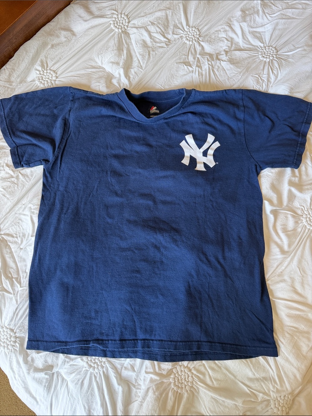 #42 Rivera- Navy Blue w white logo & lettering New York Yankees Tee. Yth-XL